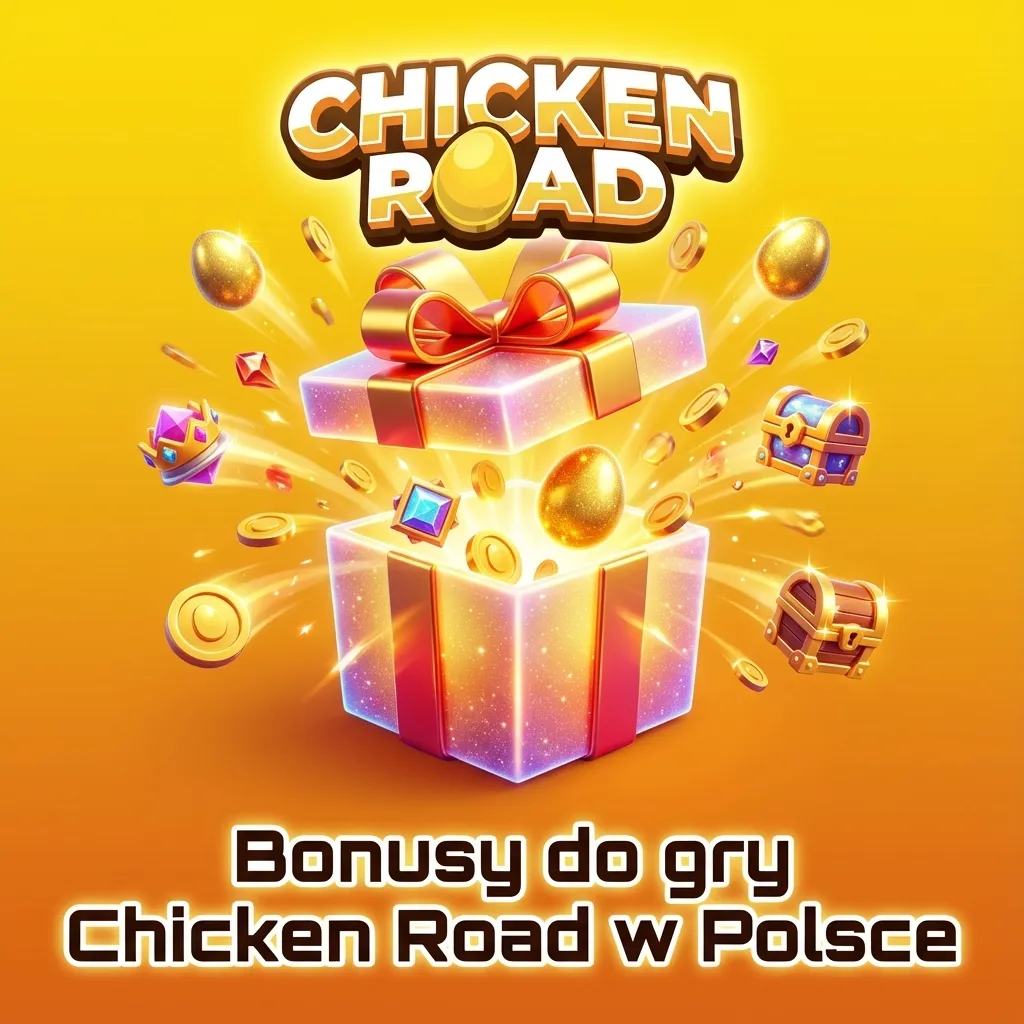 Ekran kasyna online z grą Chicken Road, ikonami bonusów, darmowych spinów i napisami po polsku