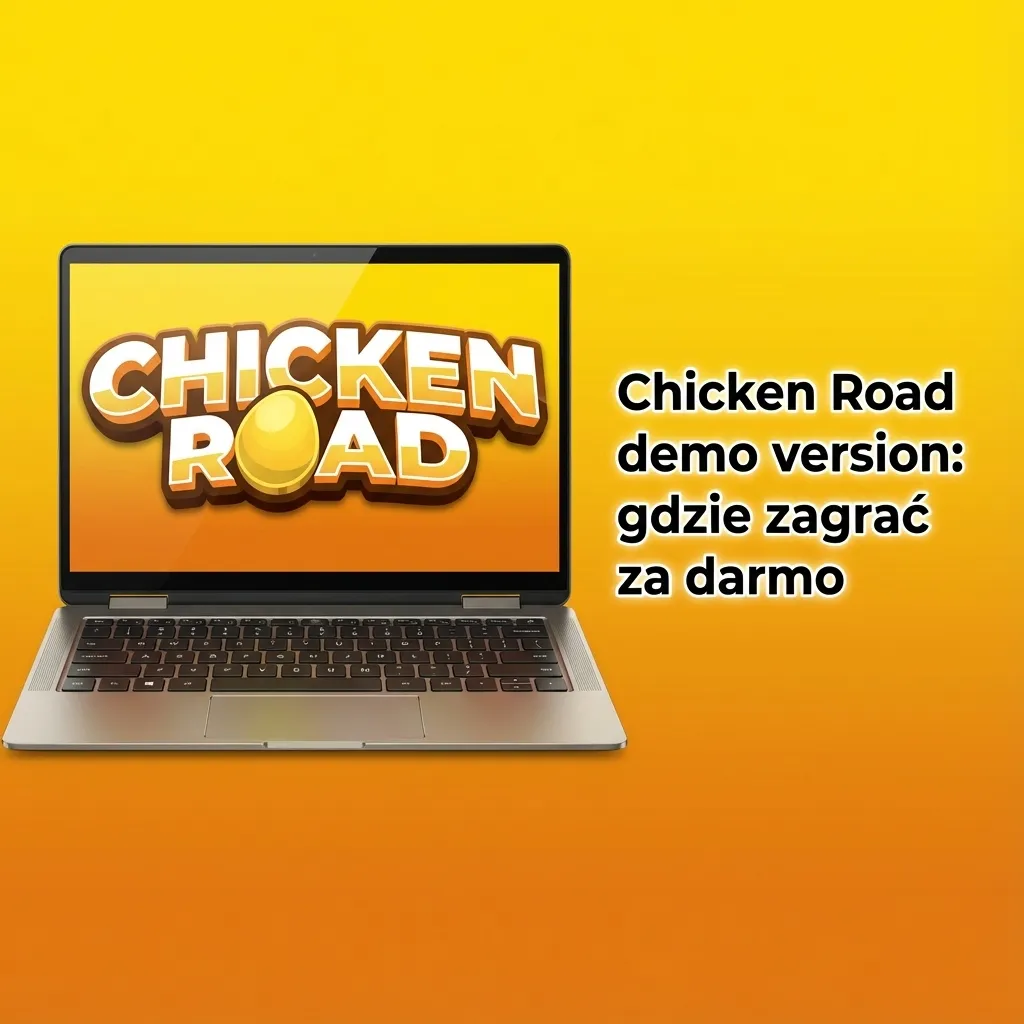 Ekran gry Chicken Road w trybie demo na komputerze, z widocznym interfejsem i planszą slotu