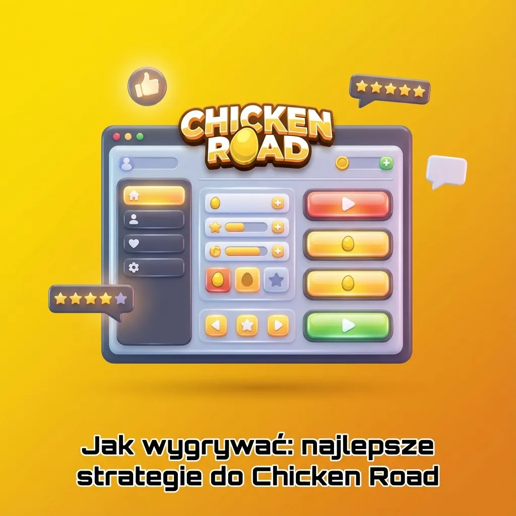 Ilustracja strategii Chicken Road: gracz ustala mnożnik wypłaty i zarządza stawkami względem salda