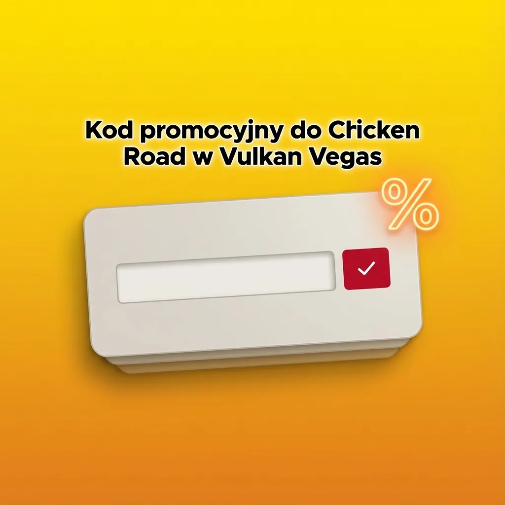 Ekran Vulkan Vegas z polem „Kod bonusowy” i wpisanym kodem CHICKENVIP do gry Chicken Road