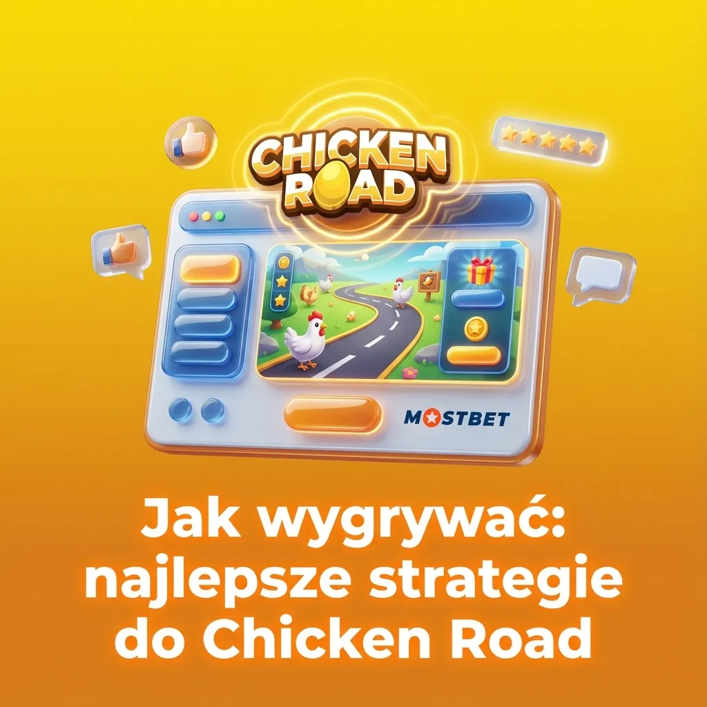 Ekran gry Chicken Road Mostbet z zaznaczonymi strategiami niskich mnożników i zarządzania bankrollem