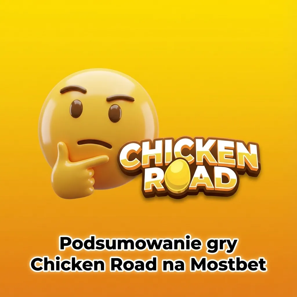Ekran gry Chicken Road na Mostbet z polskim interfejsem, monetami i przyciskiem wypłaty na tle kolorowej grafiki