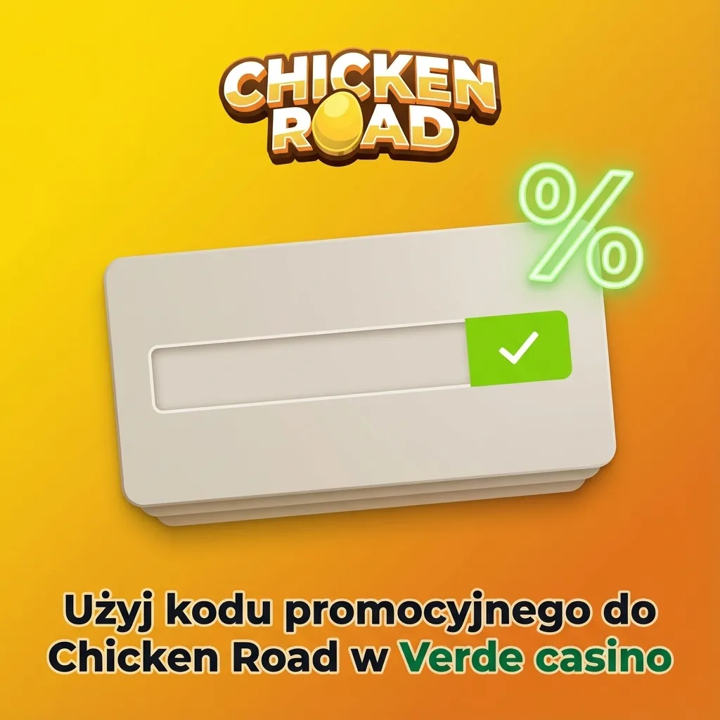 Baner Verde casino z napisem „Użyj kodu CHICKENPL” i polem „Kod bonusowy” przy rejestracji i depozytach