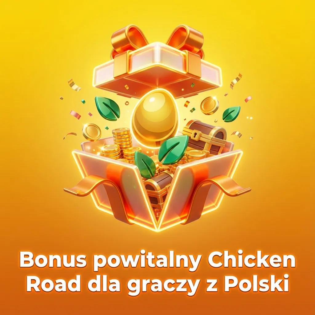 Baner bonus powitalny Chicken Road: 5000 PLN i 100 darmowych spinów dla nowych graczy z Polski