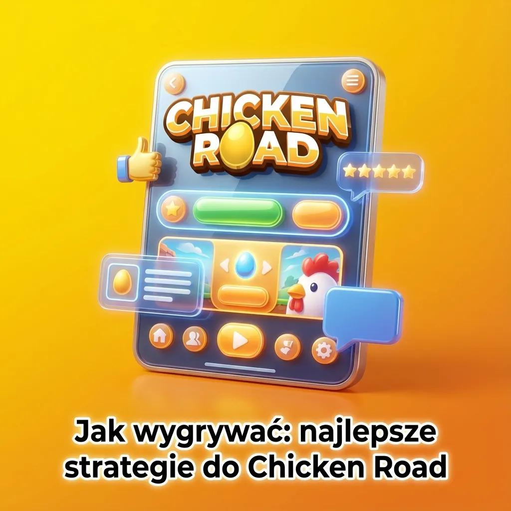 Ilustracja do poradnika Chicken Road: kury na drodze, symbole mnożników i ikonki budżetu oraz strategii gry