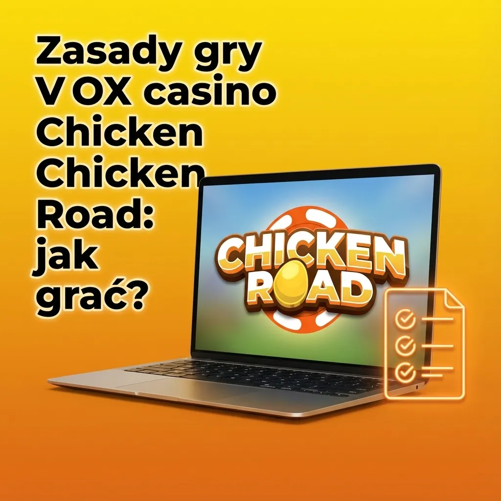 Ekran gry VOX casino Chicken Road z biegnącym kurczakiem i rosnącym mnożnikiem zakładu na tle kolorowej planszy