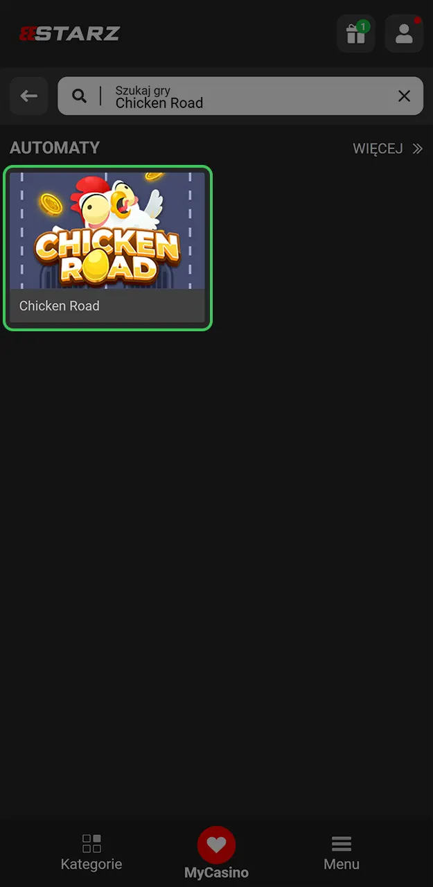 Zaloguj się na swoje konto 888Starz w aplikacji mobilnej i zacznij obstawiać rundy w Chicken Road.