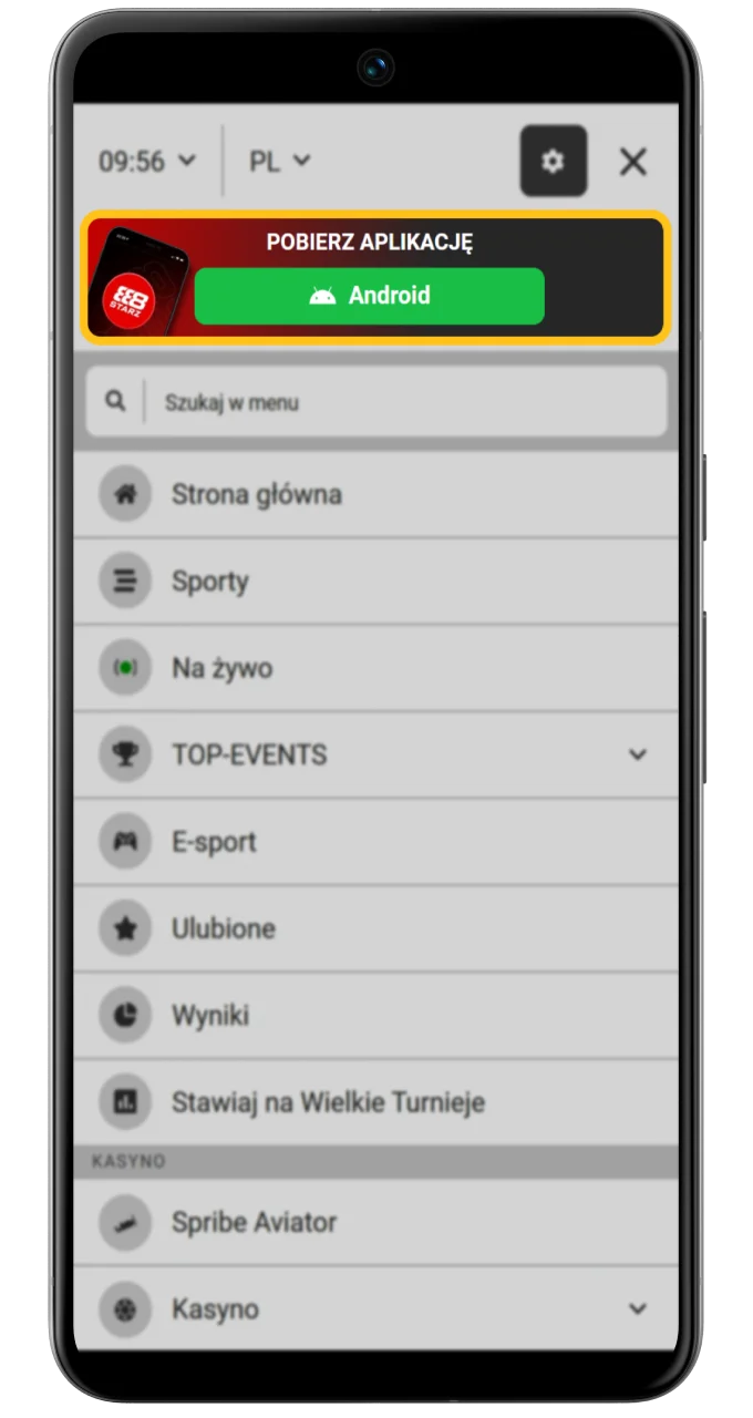 Kliknij przycisk pobierania aplikacji 888starz na Androida i ciesz się grą Chicken Road.