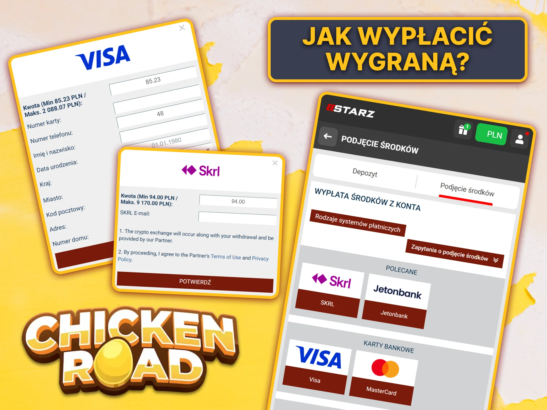 Instrukcje dotyczące bezpiecznego wypłacania wygranych z Chicken Road na konto 888starz.