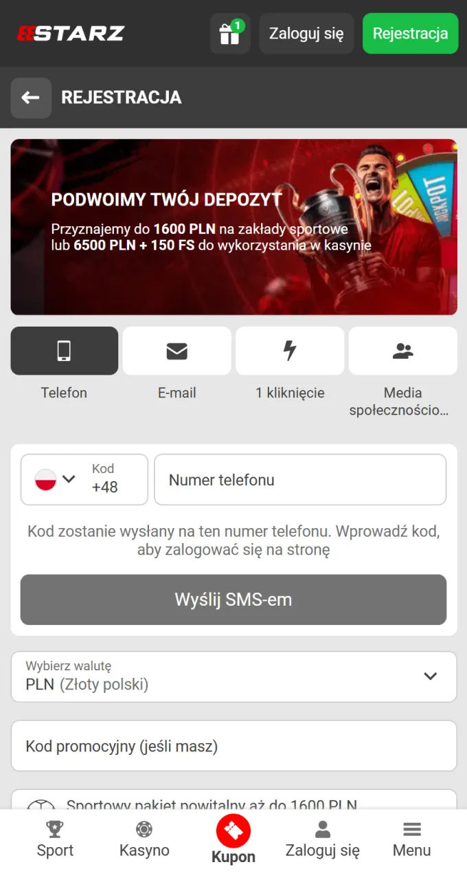 Zarejestruj się w kasynie 888starz korzystając z jednej z naszych wygodnych metod, odbierz pakiet powitalny i zagraj w Chicken Road.