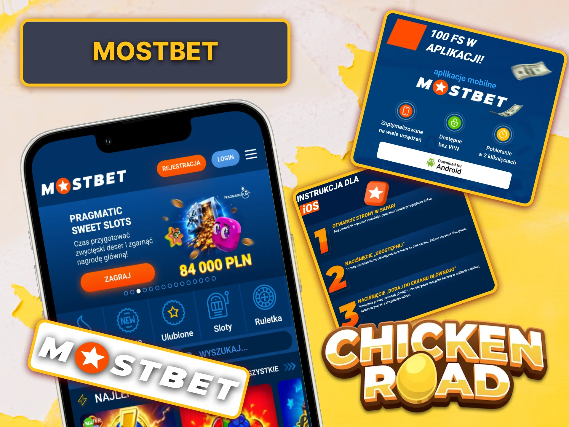 Postępuj zgodnie z instrukcjami instalacji Mostbet i spróbuj zagrać w Chicken Road na swoim smartfonie.