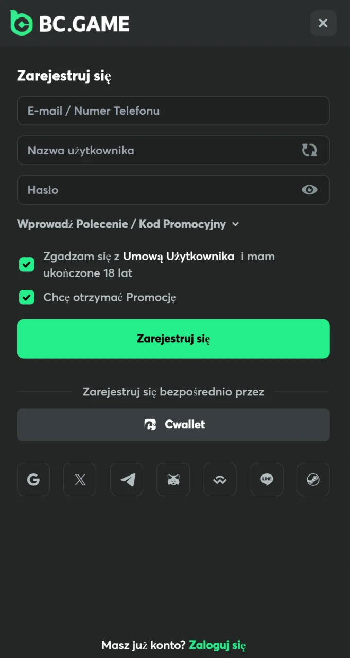 Zarejestruj się w BC Game i spróbuj szczęścia w ekscytującej grze Chicken Road.