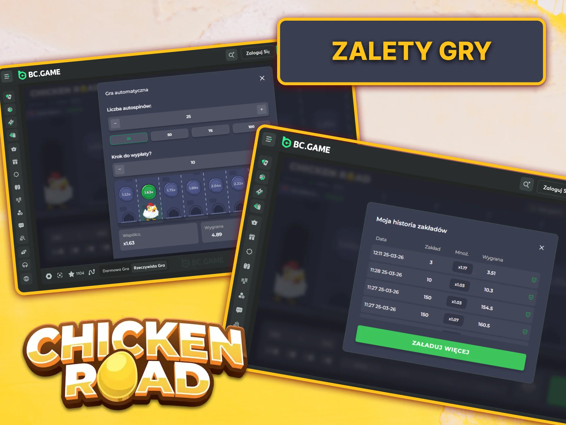 Poznaj najważniejsze korzyści i funkcje automatu do gry Chicken Road na platformie BC Game.