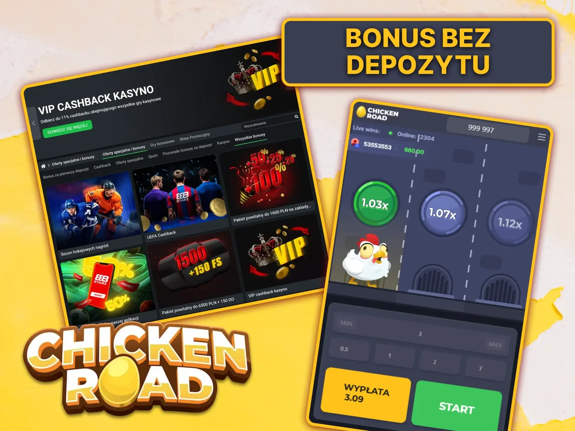 Skorzystaj z bonusów bez depozytu i spróbuj szczęścia w Chicken Road.