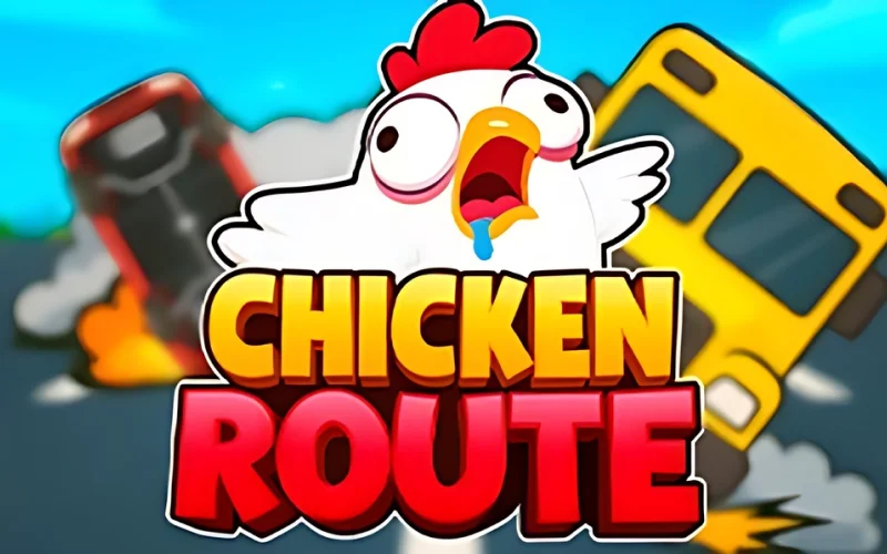 Spróbuj szczęścia w grze Chicken Route i pomóż zabawnemu kurczakowi unikać przeszkód na drodze.