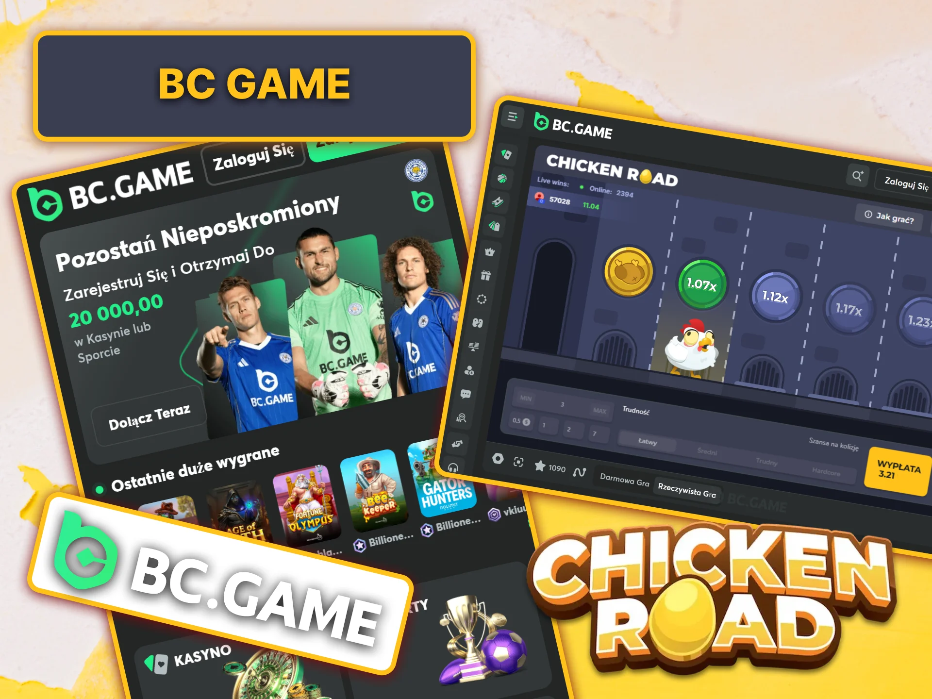 Zagraj w Chicken Road w BC Game i wygraj duże pieniądze.