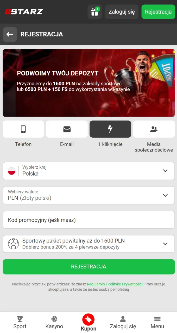 Zarejestruj się w kasynie, odbierz bonus powitalny i rozpocznij swoją przygodę na Chicken Road.