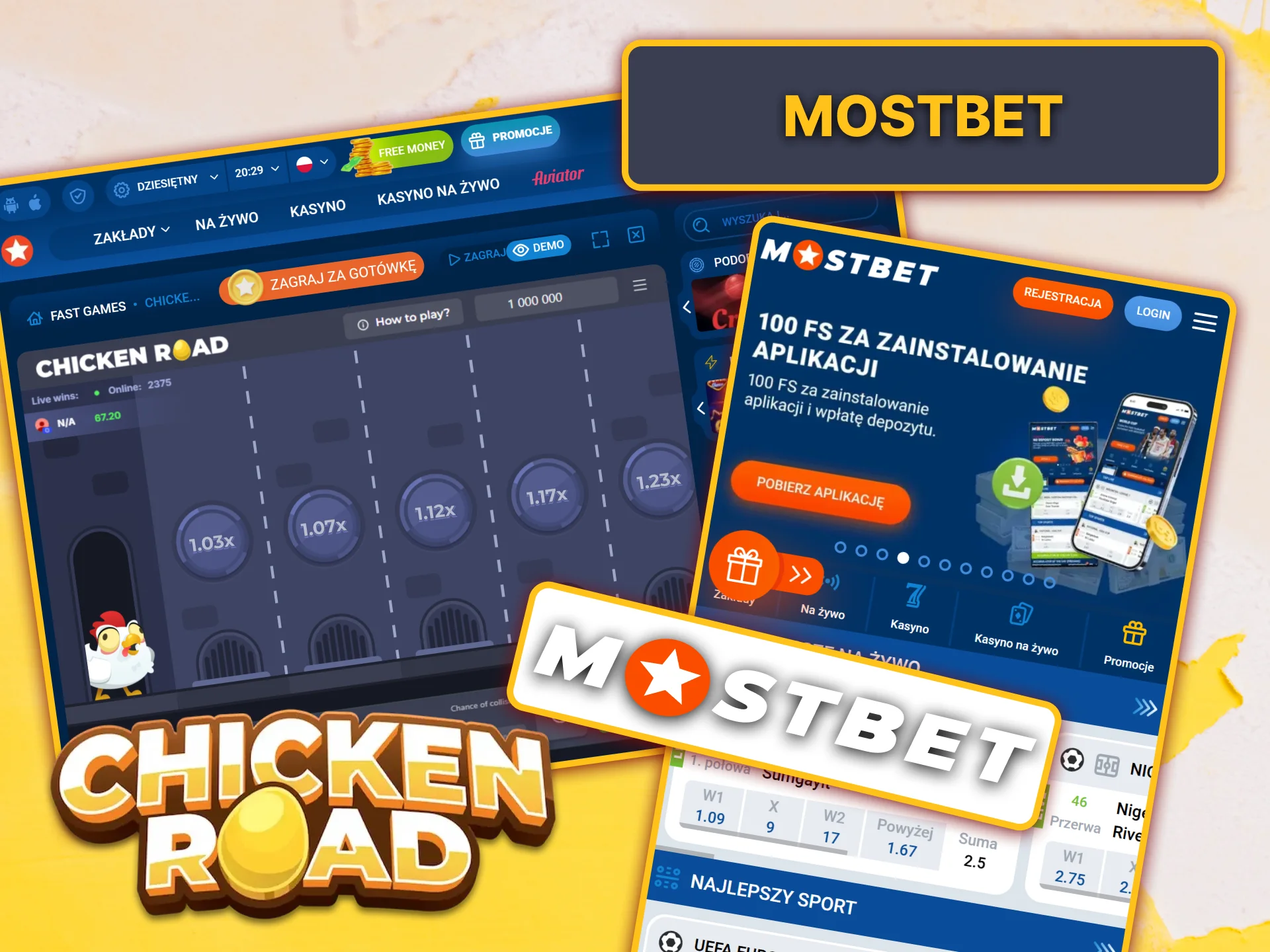 Dołącz do Mostbet, aby obstawiać mecz Chicken Road i wygrywać prawdziwe pieniądze.