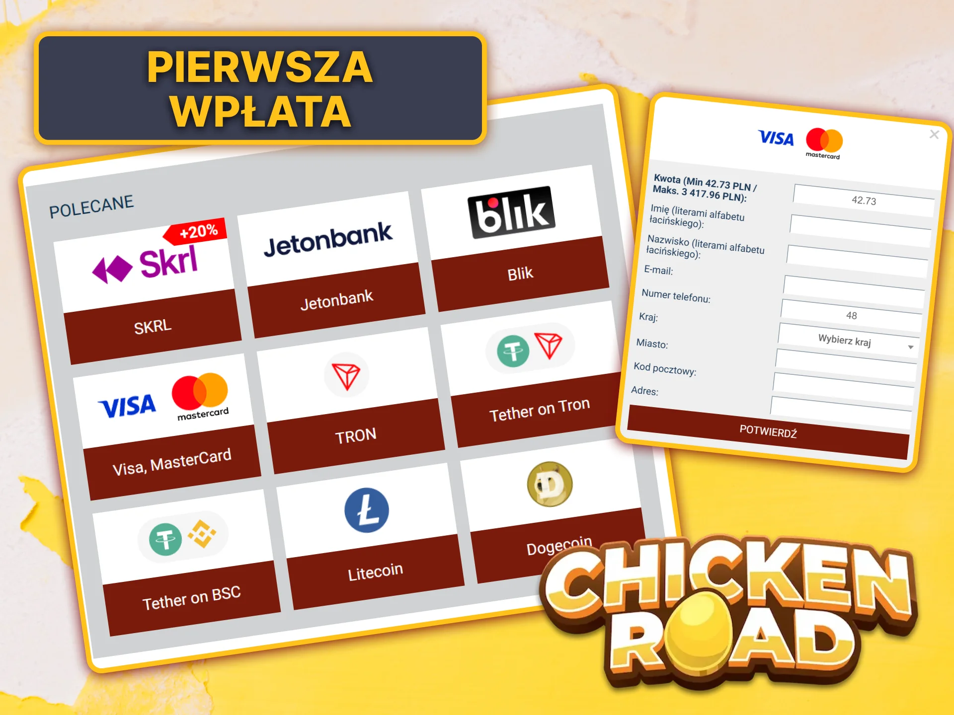 Aby zacząć grać w Chicken Road na prawdziwe pieniądze, postępuj zgodnie z instrukcją wpłaty.