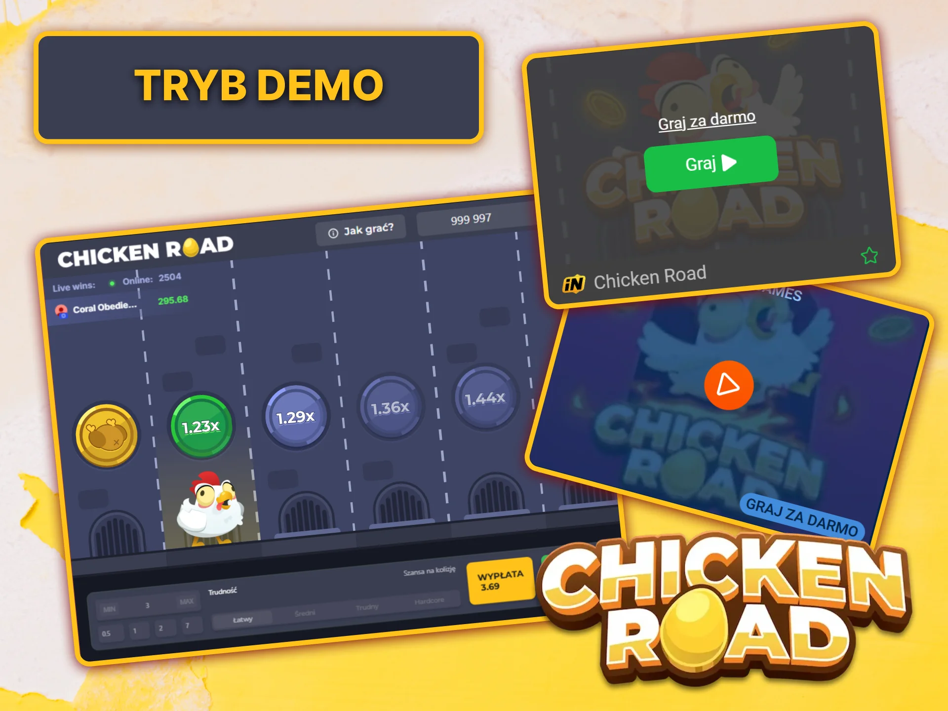Zagraj w Chicken Road w trybie demonstracyjnym za darmo i ćwicz bez ryzykowania swoich pieniędzy.
