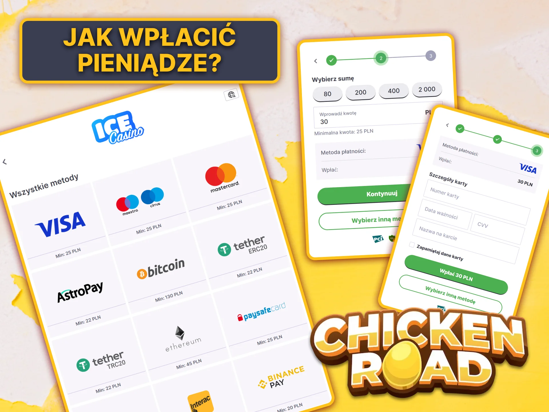 Dowiedz się, jak bezpiecznie wpłacić środki na swoje konto w Ice Casino i zacząć obstawiać na Chicken Road.