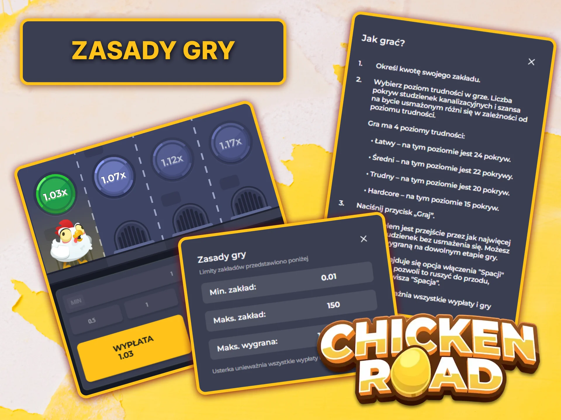 Poznaj szczegółowe zasady gry i limity zakładów dla Chicken Road na platformie Ice Casino.