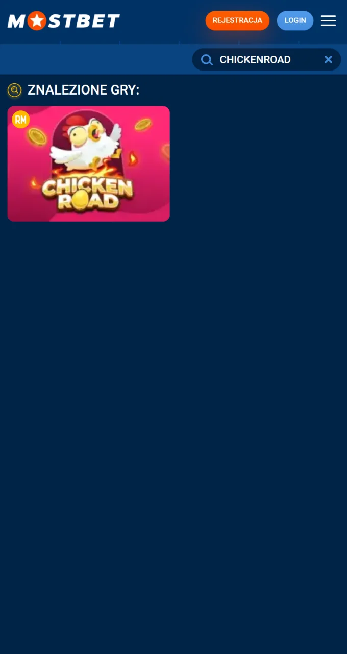 Znajdź Chicken Road w kasynie Mostbet i uruchom grę, aby spróbować szczęścia.