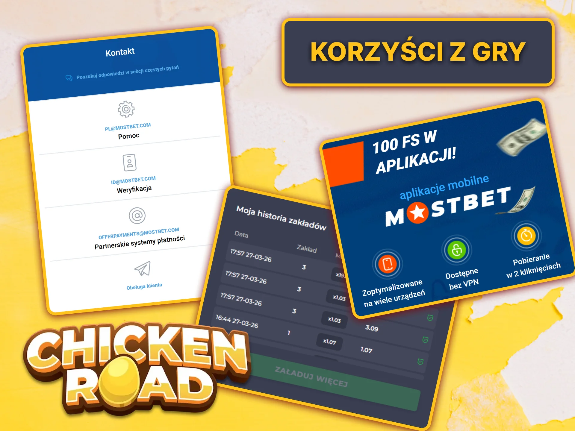 Dowiedz się więcej o korzyściach płynących z gry w Chicken Road w kasynie Mostbet, a na pewno podejmiesz właściwą decyzję.