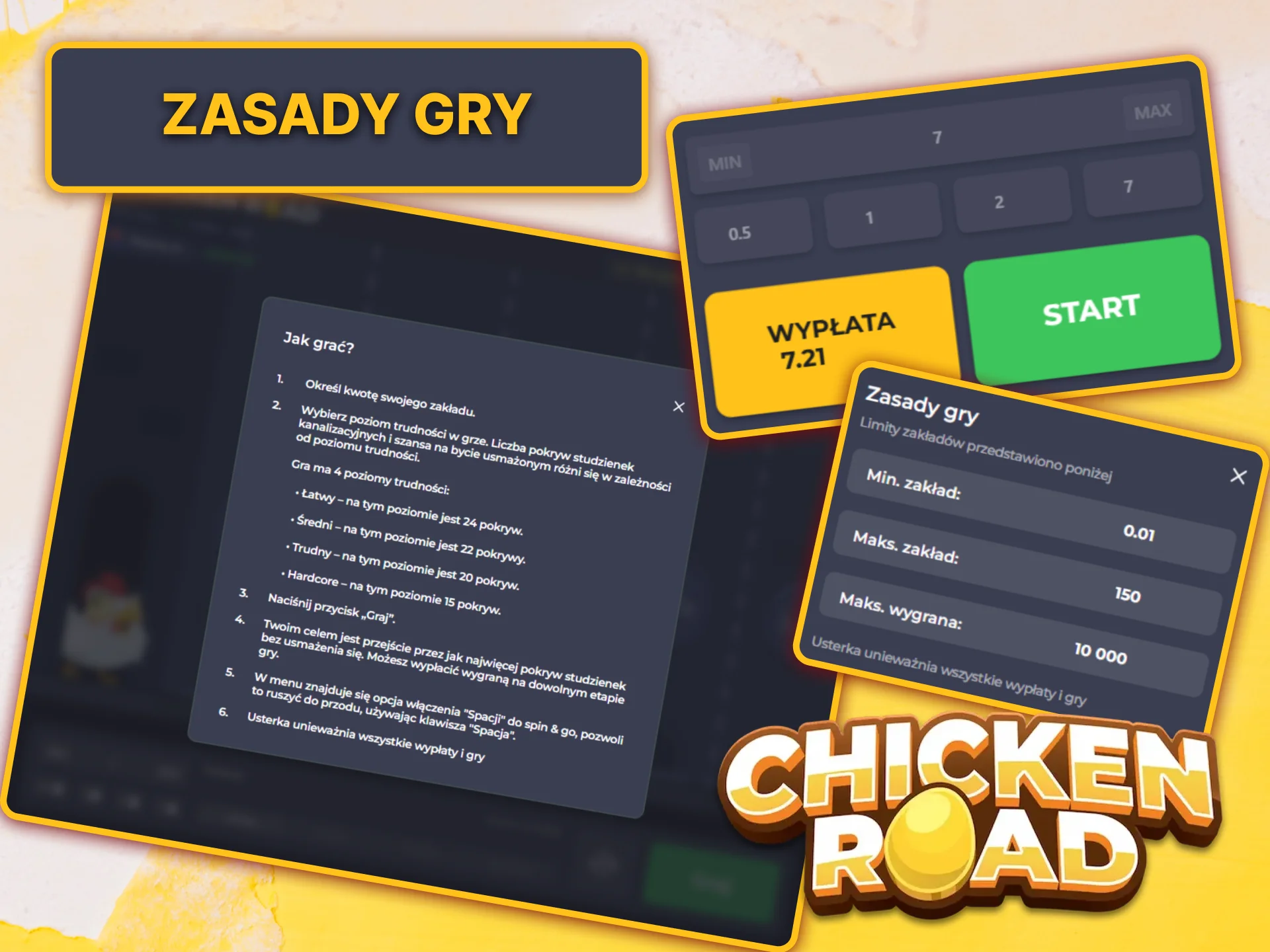 Dowiedz się więcej o zasadach i limitach zakładów w kasynie Chicken Road na platformie Mostbet.