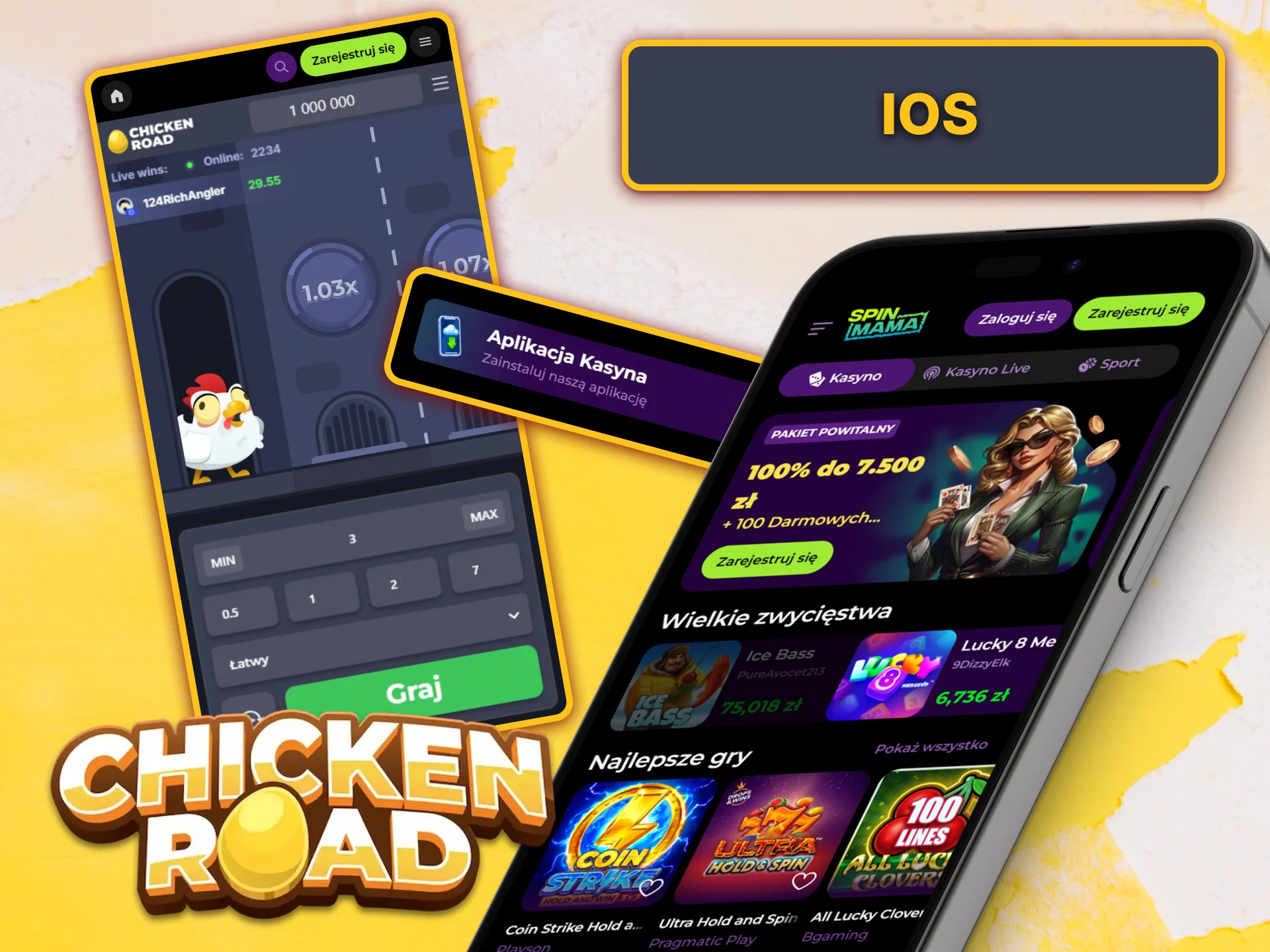 Dowiedz się, jak zainstalować aplikację Spinmama na iOS, aby cieszyć się ulubioną grą Chicken Road na swoim iPhonie.