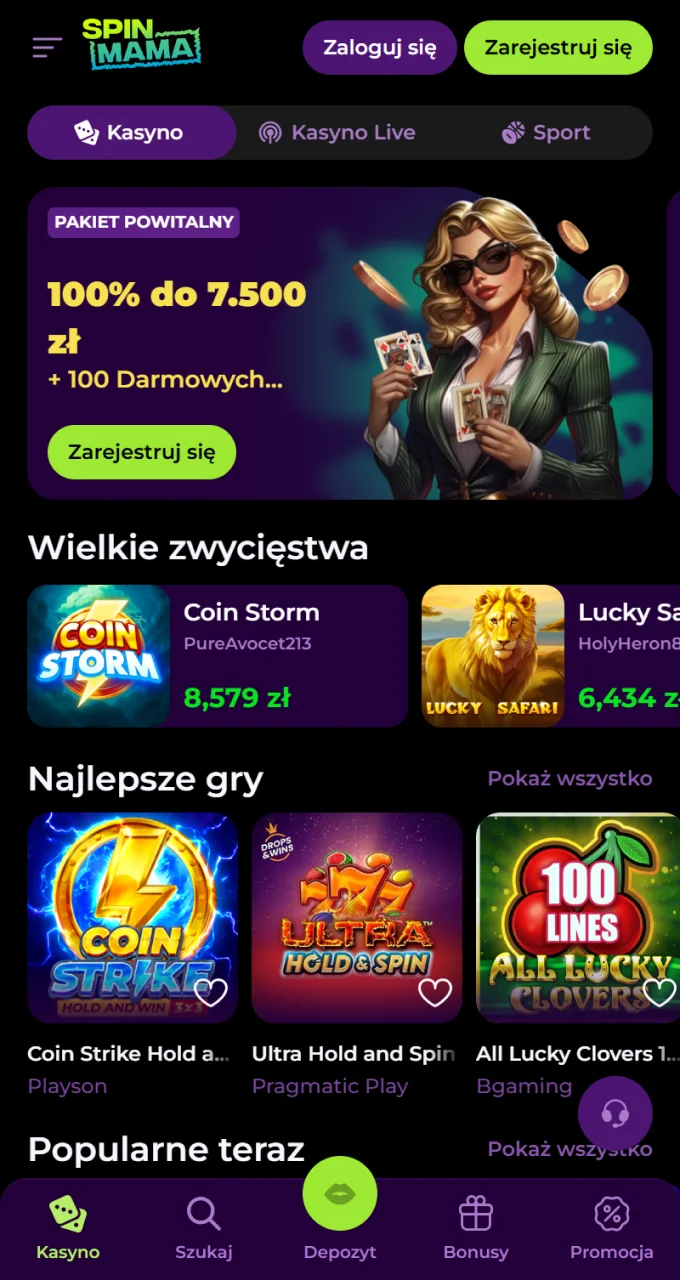 Odwiedź oficjalną stronę Spinmama, aby zagrać w Chicken Road i odebrać swój bonus.