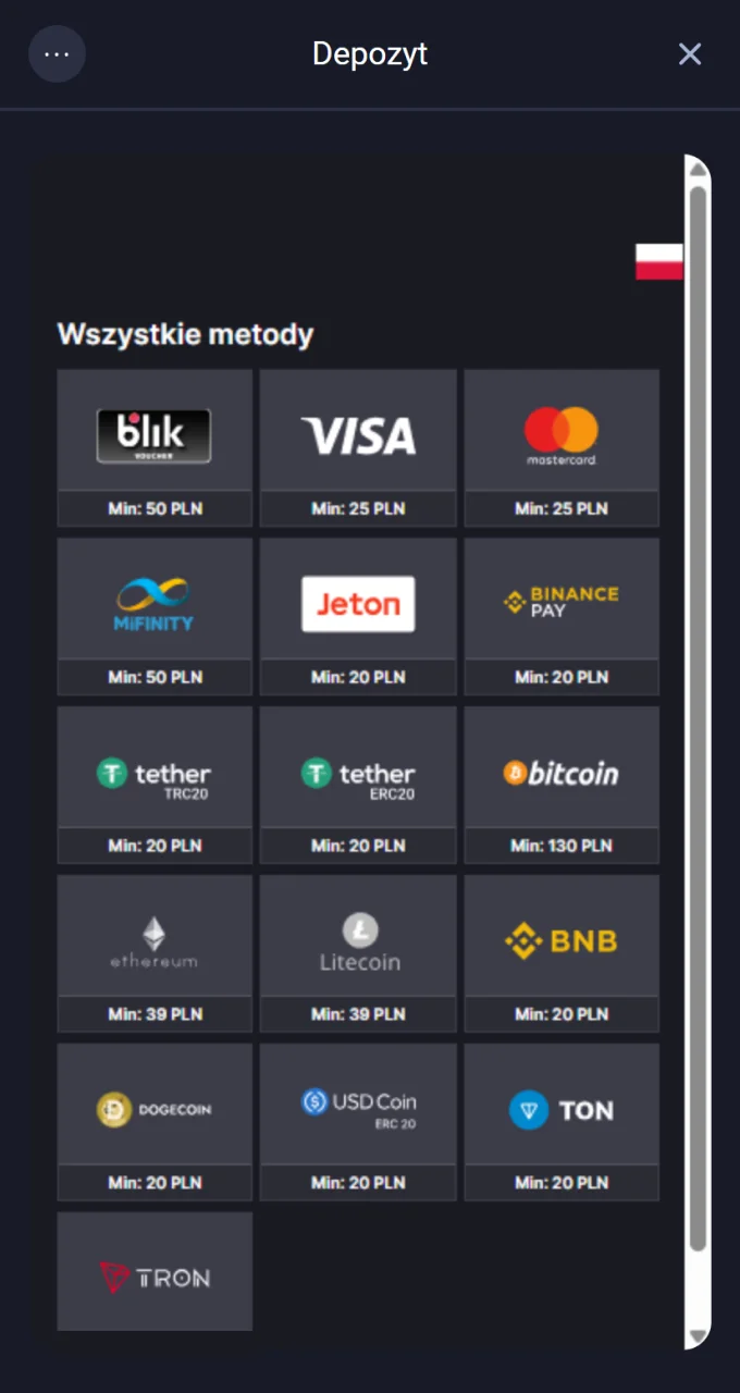 Wybierz jedną z dostępnych metod płatności w VOX casino i dokonaj wpłaty na Chicken Road.