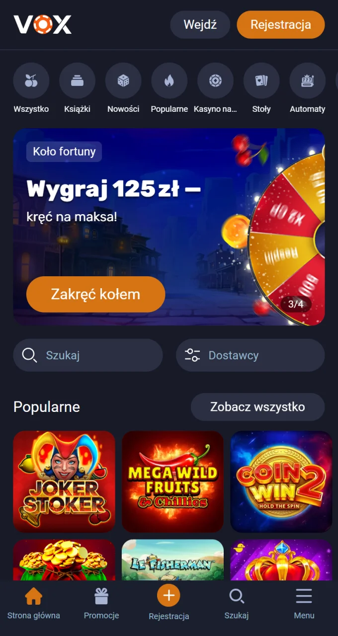 Odwiedź oficjalną stronę internetową VOX casino i odkryj popularne automaty, w tym Chicken Road.