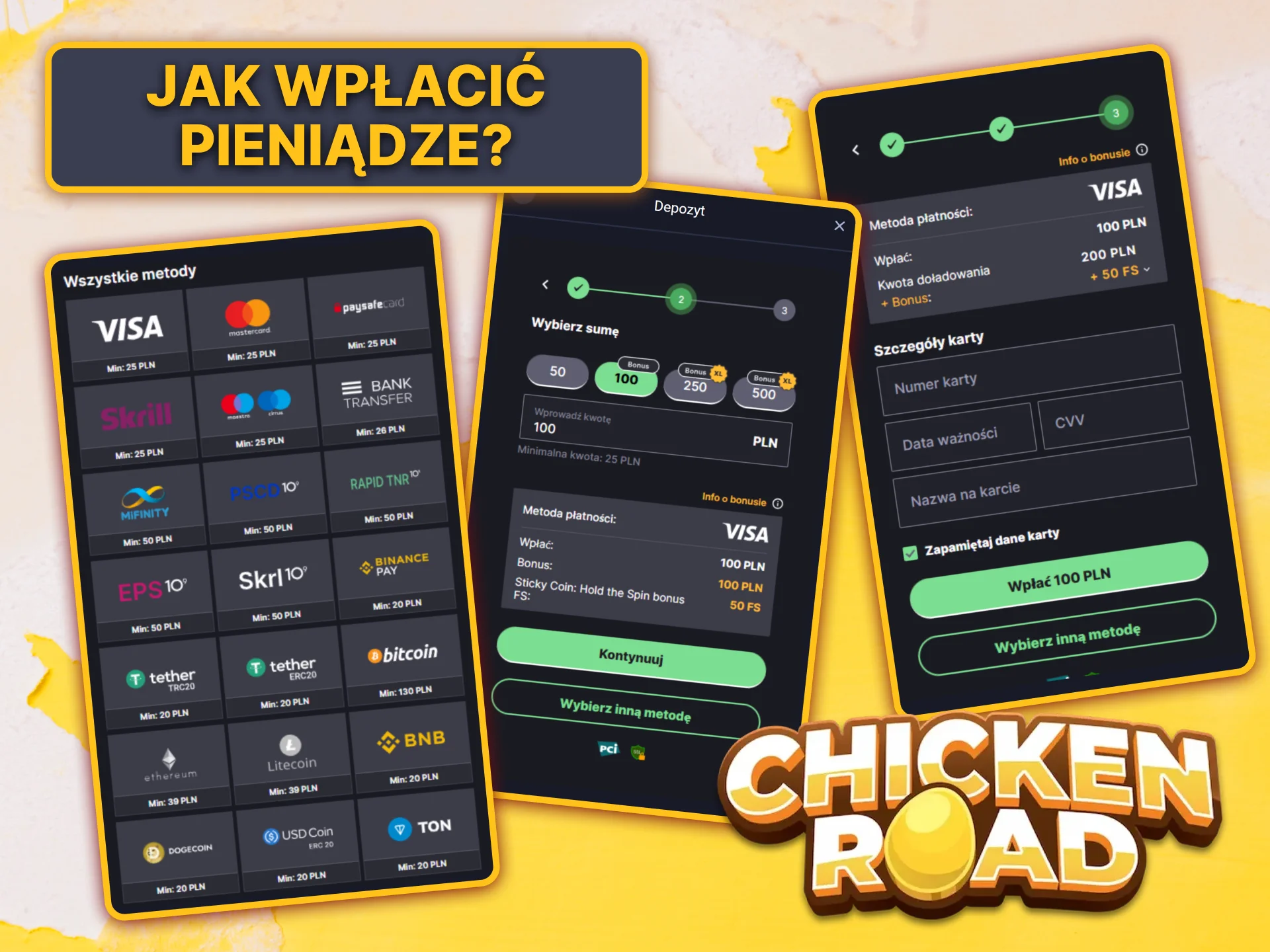 Dokonaj szybkiego depozytu w VOX casino, aby postawić swój pierwszy zakład na Chicken Road.