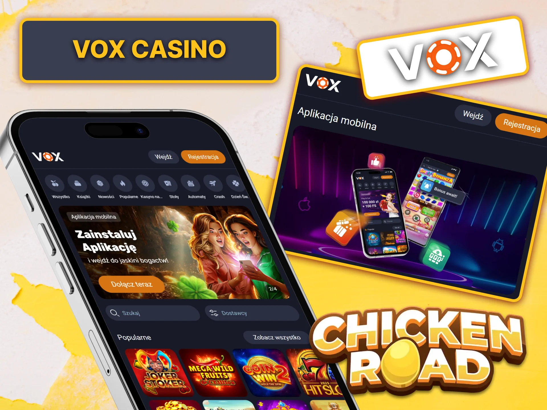 Pobierz aplikację VOX Casino i ciesz się grą mobilną Chicken Road już teraz.