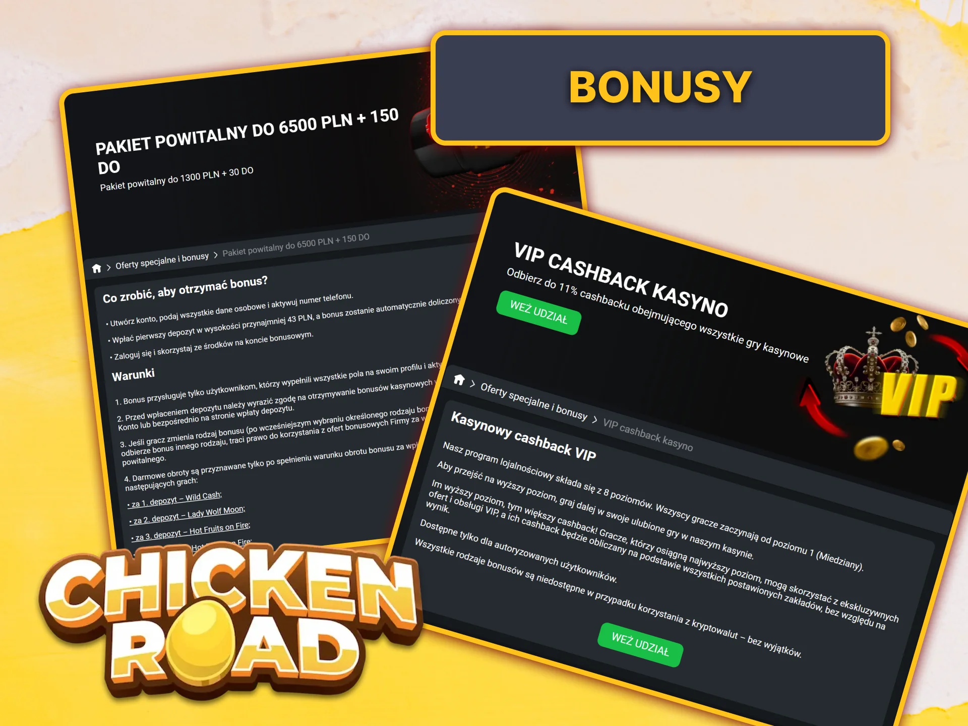 Otrzymaj atrakcyjny pakiet powitalny i VIP cashback, a następnie wykorzystaj je w grze Chicken Road 2.0.
