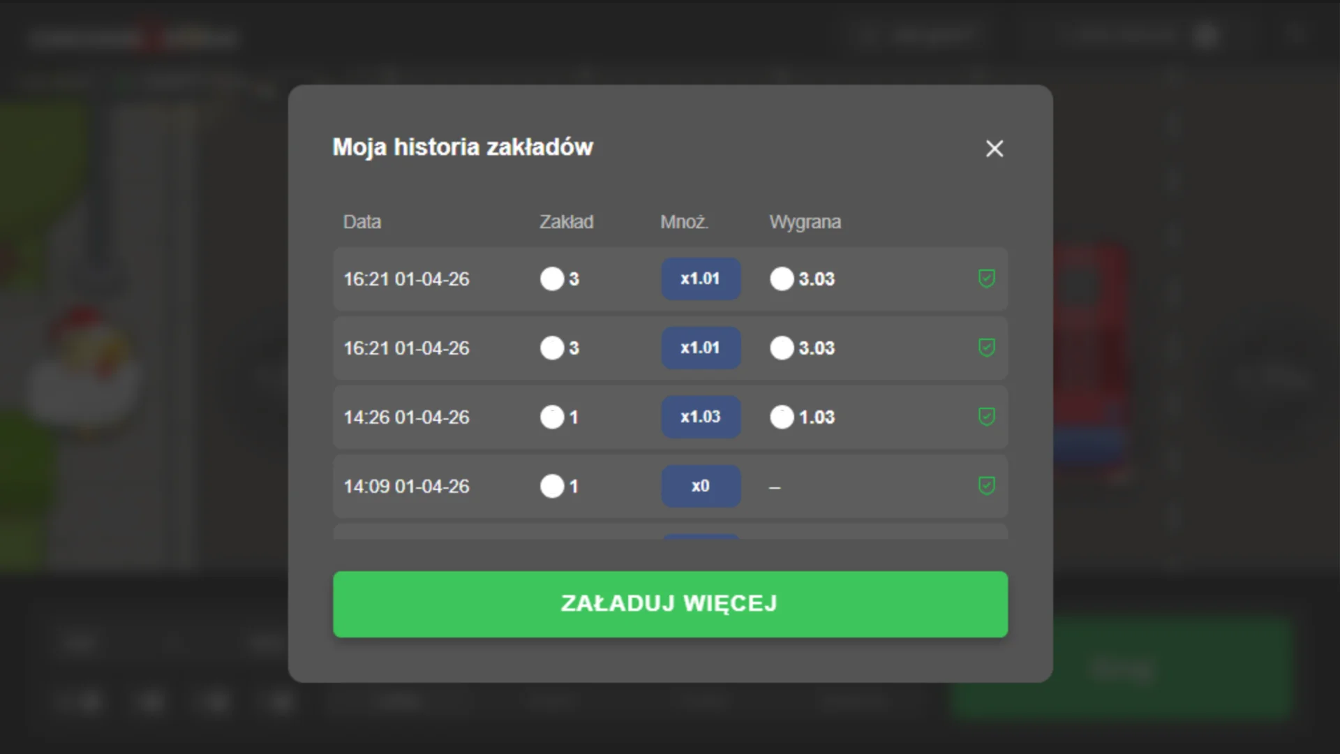 Przeglądaj historię swoich zakładów i śledź swoją zwycięską passę w ekscytującej grze Chicken Road 2.0.