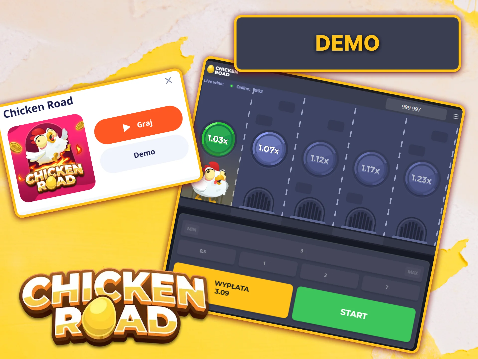 Wypróbuj wersję demonstracyjną Chicken Road w kasynie V.Vegas i naucz się grać za darmo.