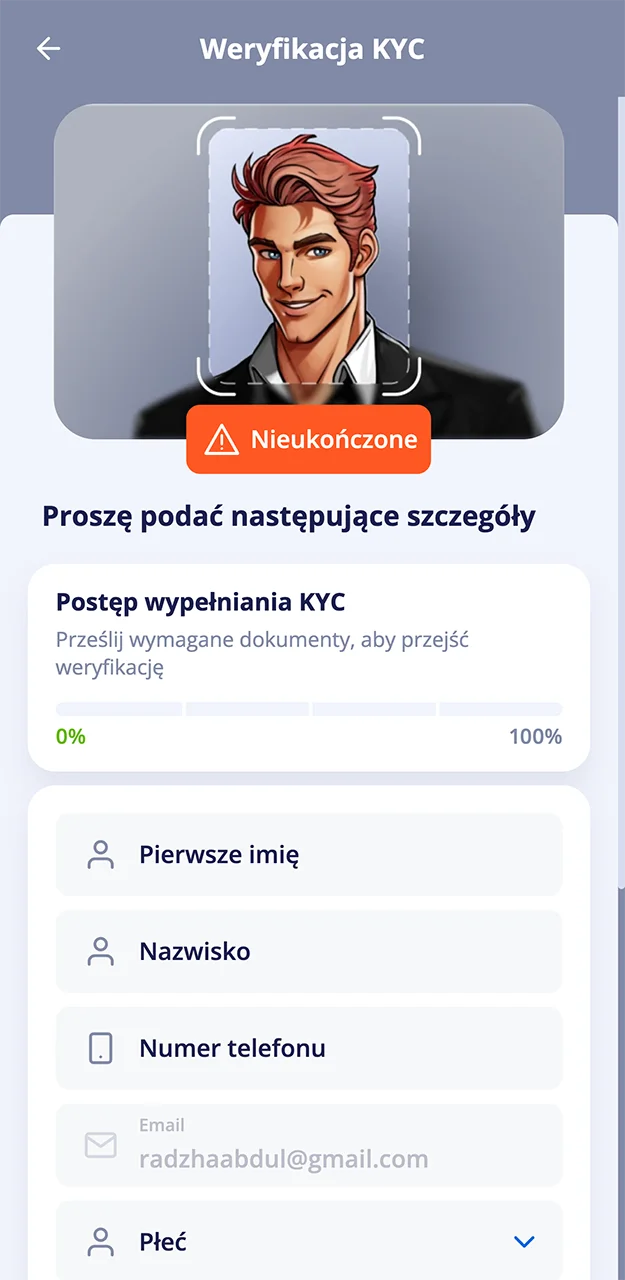 Wypełnij dane swojego profilu w V.Vegas, aby bezpiecznie wypłacić swoje duże wygrane z Chicken Road.