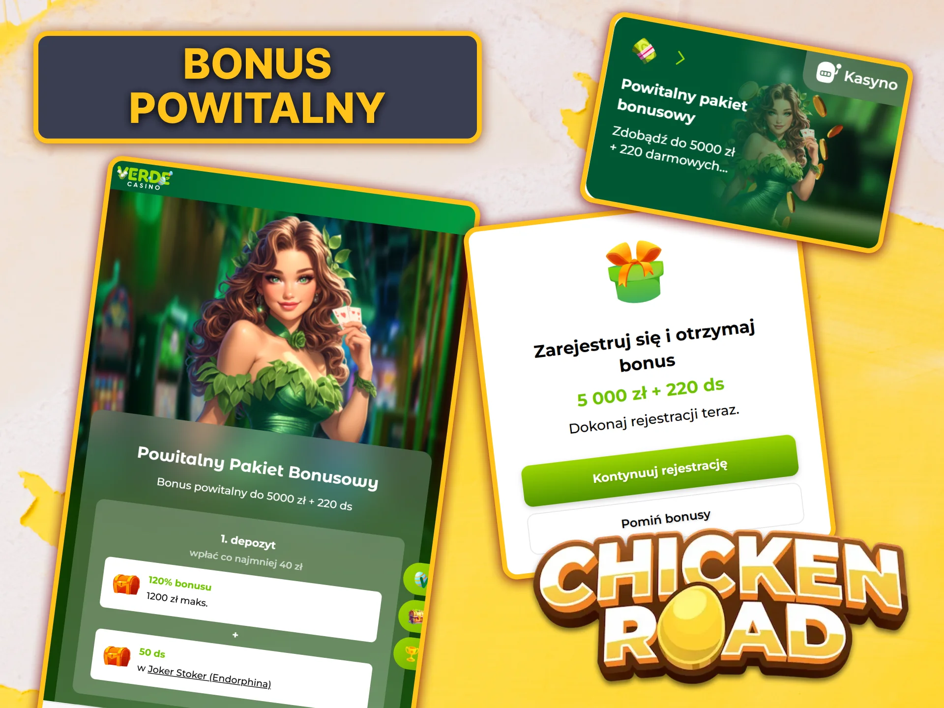 Skorzystaj z hojnego bonusu powitalnego w Verde Casino, aby zwiększyć swoje szanse na wygraną w Chicken Road.