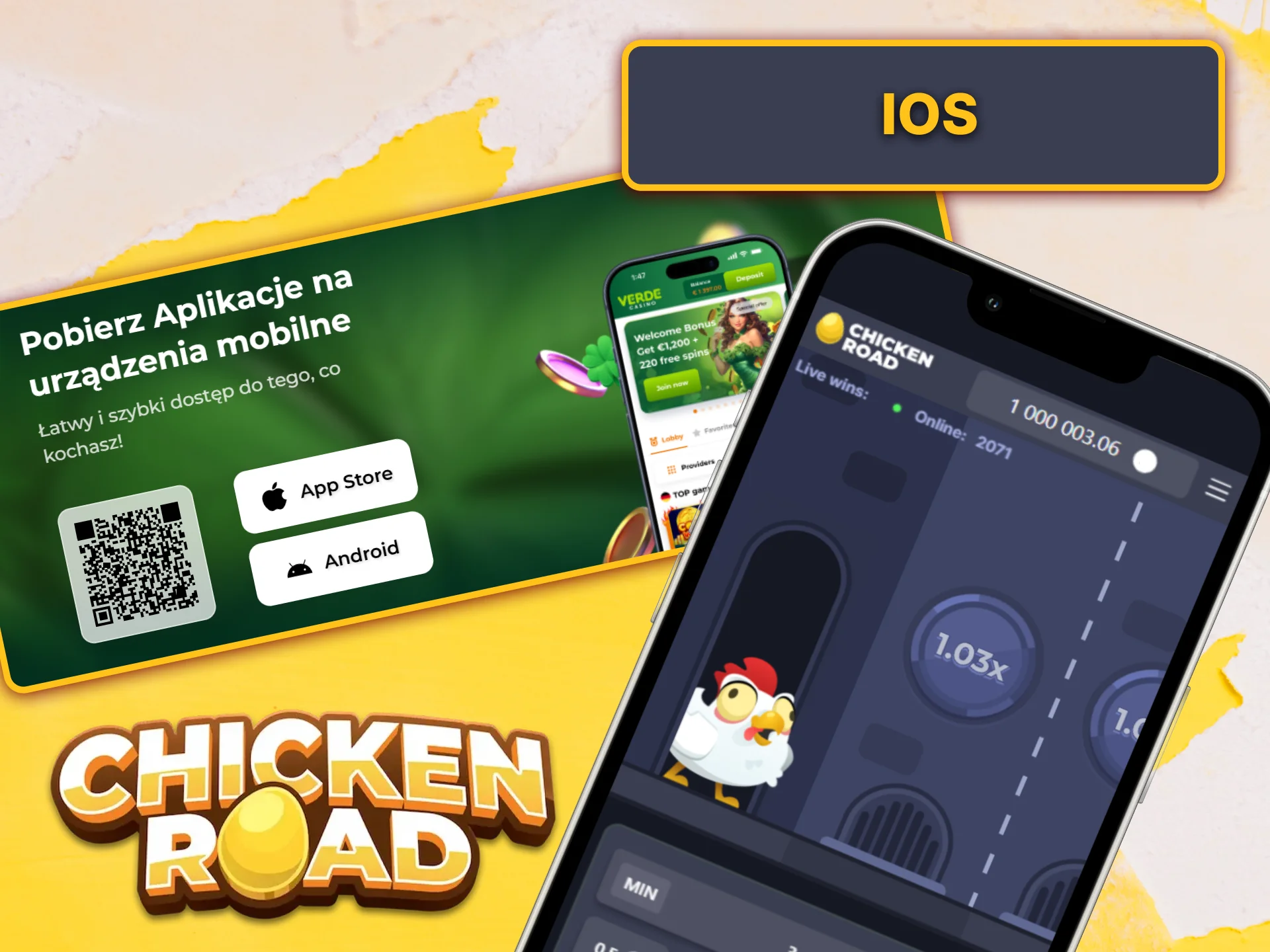 Zainstaluj aplikację Verde Casino na iOS i ciesz się szybkim dostępem do Chicken Road na swoim iPhonie, gdziekolwiek jesteś.