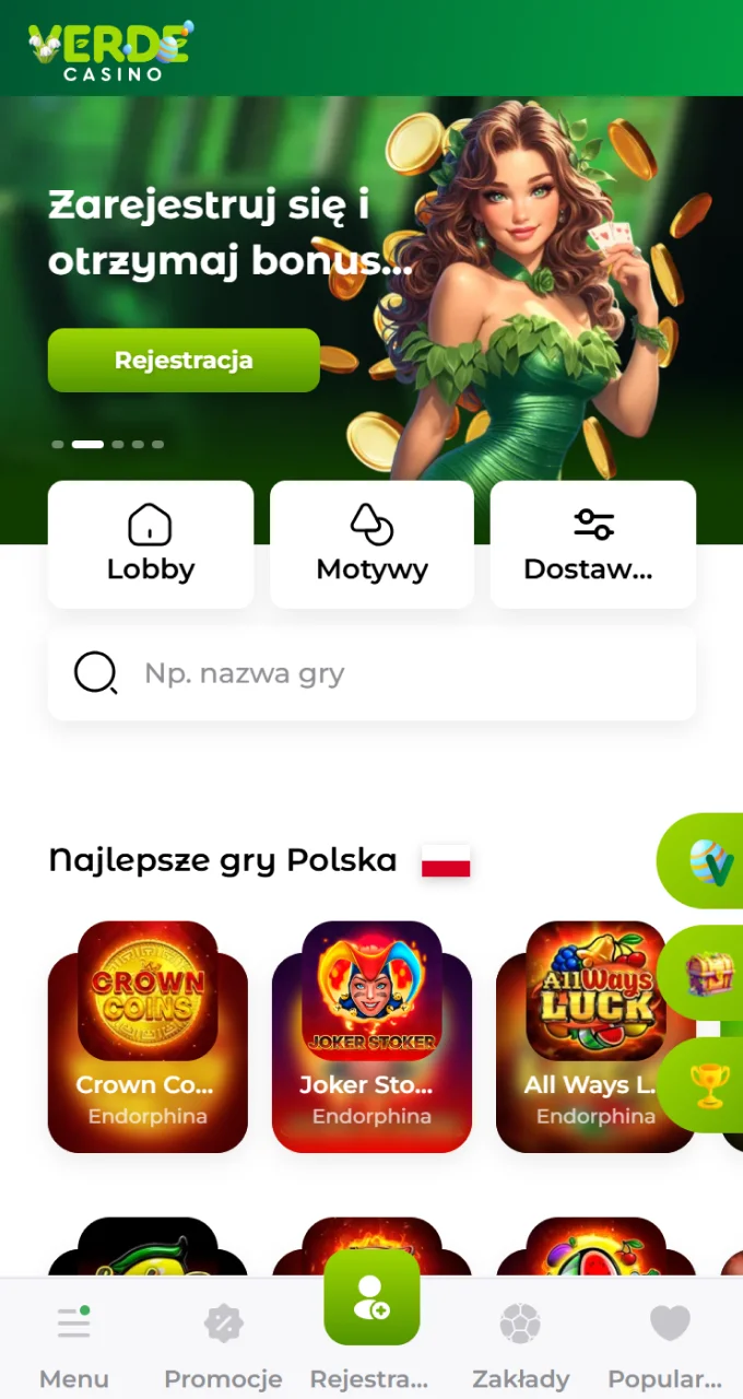 Odwiedź oficjalną stronę Verde Casino, aby odebrać bonus i zagrać w Chicken Road.