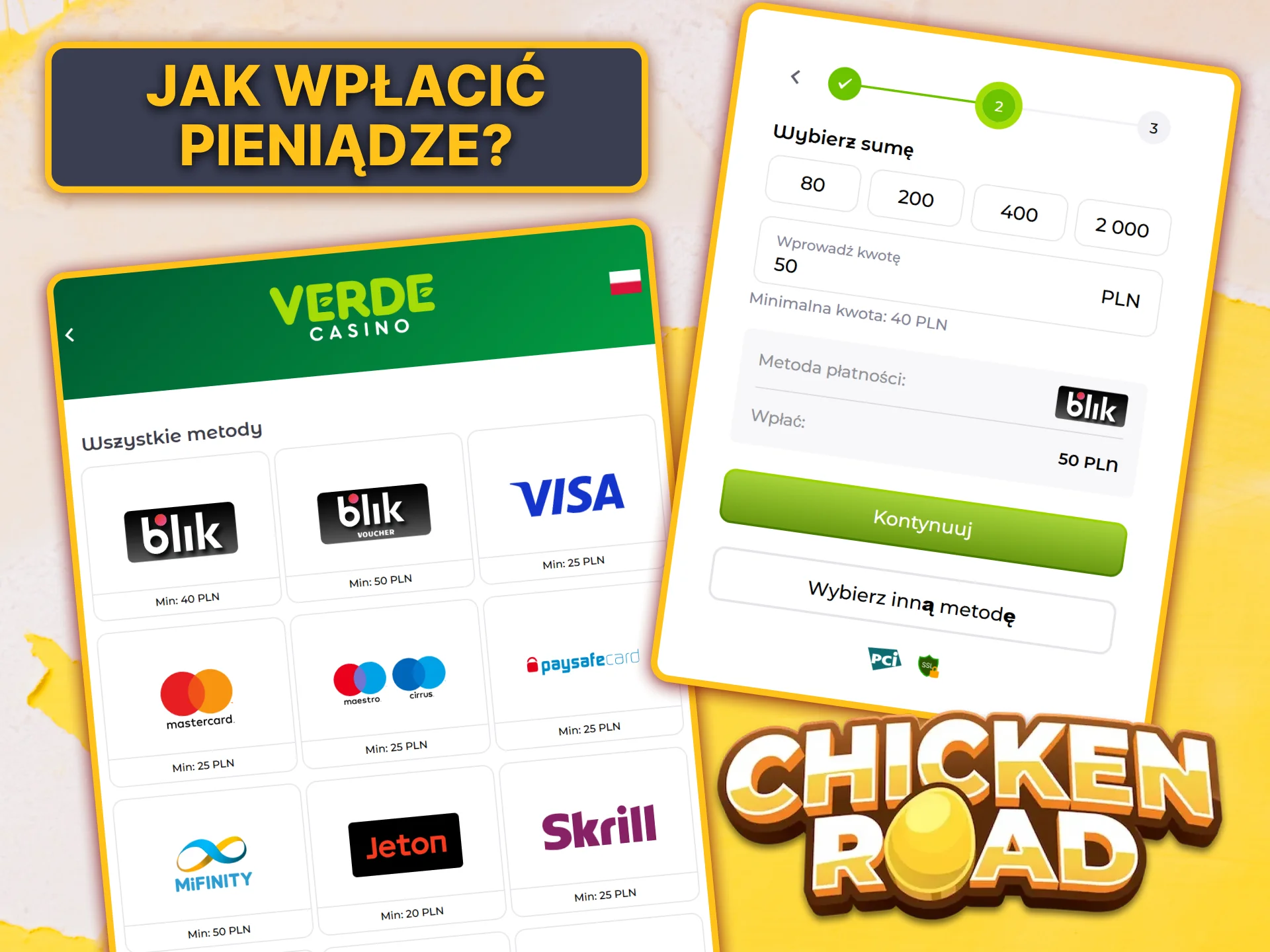 Przekonaj się, jak łatwo jest wpłacić środki na konto w Verde Casino i zacząć grać w ekscytujące gry Chicken Road.