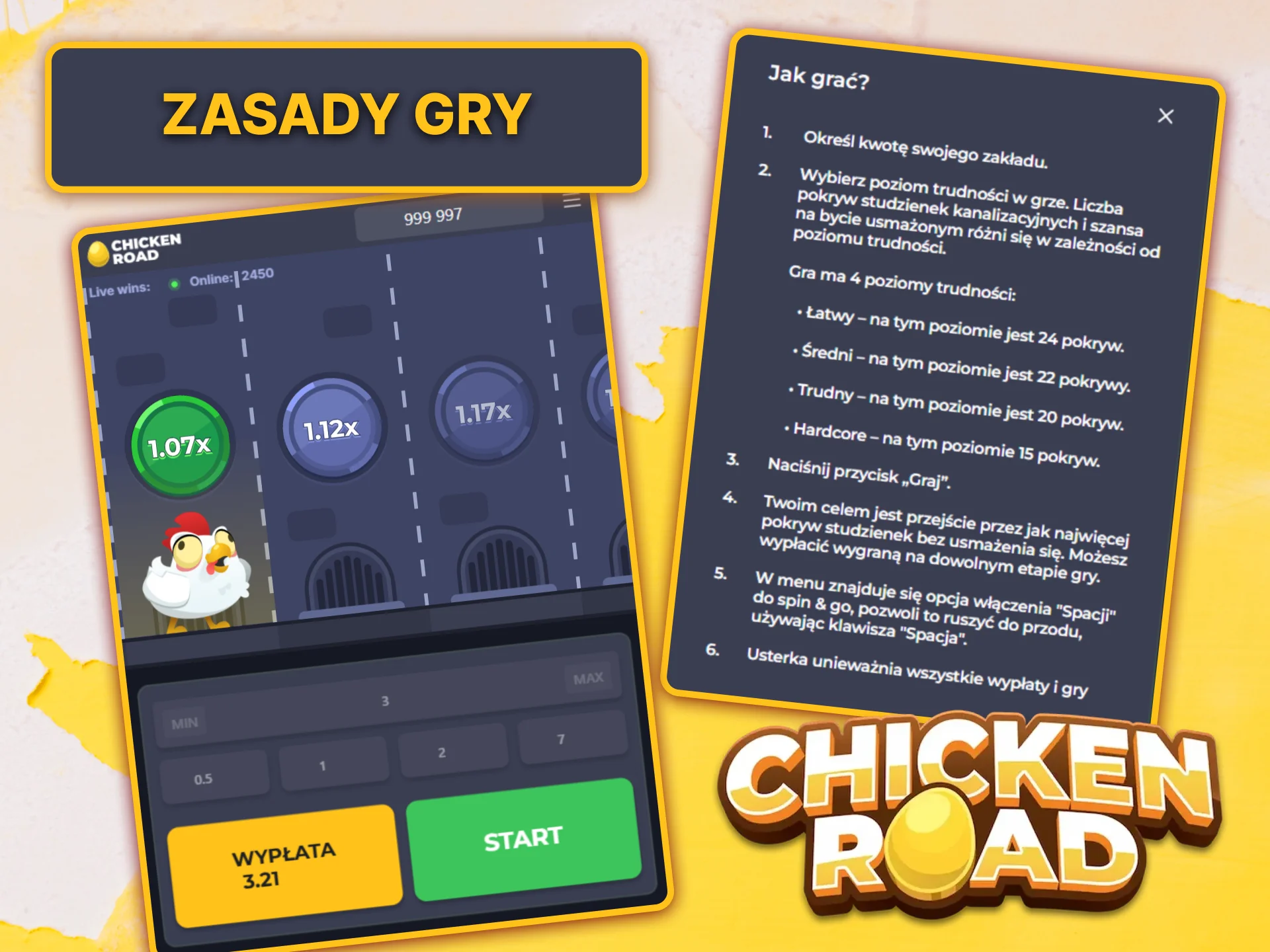Poznaj proste zasady gry Chicken Road i wygraj duże sumy w kasynie Verde.